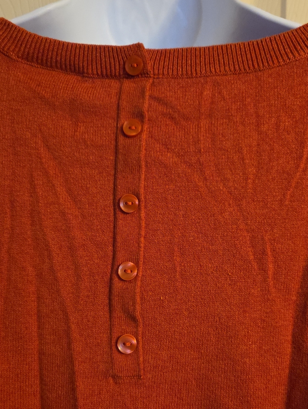 Loft Terracotta 3/4 Sleeve Crew Neck Sweater Size Small NWOT - Picture 5 of 9